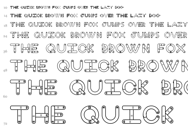 Finger font waterfall